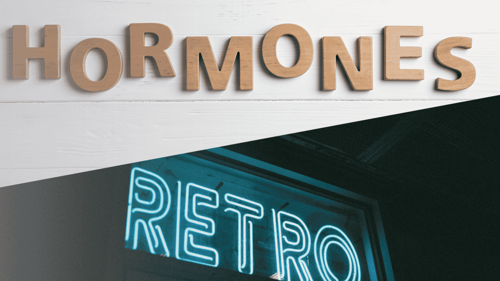 (Neon signs displaying the words "hormones" and "retro" in vibrant colors against a dark background.)3D Sign Letters vs. Flat Signs