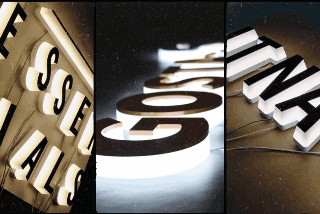 (This image represents different 3D Acrylic letters)